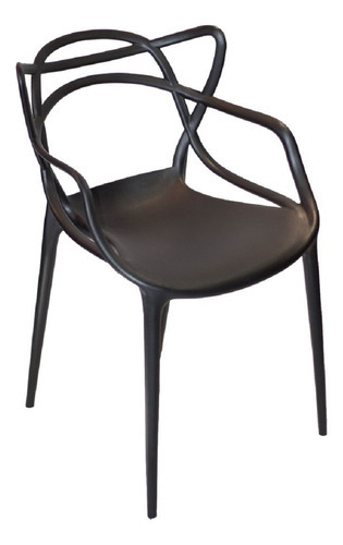 Kit Com 4 Cadeiras Allegra Master Preta Cor da estrutura da cadeira Preto