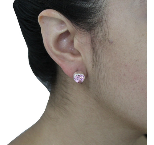 Imagen 6 de 10 de Collar Aretes Dije Y Cadena De Plata 925 Set Zirconia Agálea