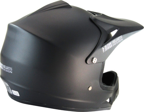 Imagen 4 de 8 de Casco De Cross Para Niños/ Niñas Power Maxx Negro Mate