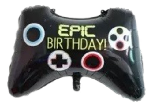 Globos Feliz Cumple Joystick Gammer Play Videojuegos Azul Nro 5