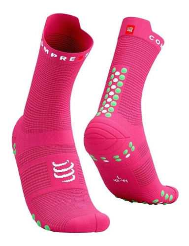 Compressport Medias Pro Racing Socks V4.0 Run Hight Hot Pink