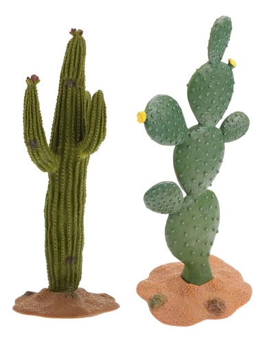 Ultnice 2 Piezas Estatuas De Cactus Falsas Estatuilla De Cac