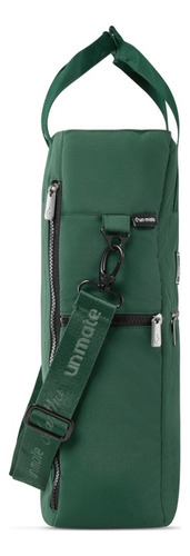 Una Matera Neo Un Mate Bandolera Bolso P/ Tablet Reforzada Color Verde Diseño De La Tela Lisa