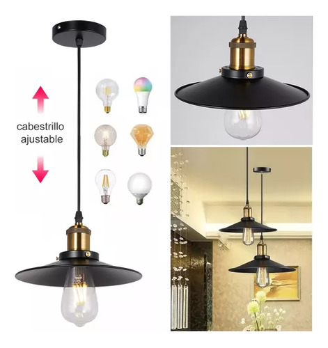Lámparas De Techo Novzep Modernas Luz Industrial Colgant22cm