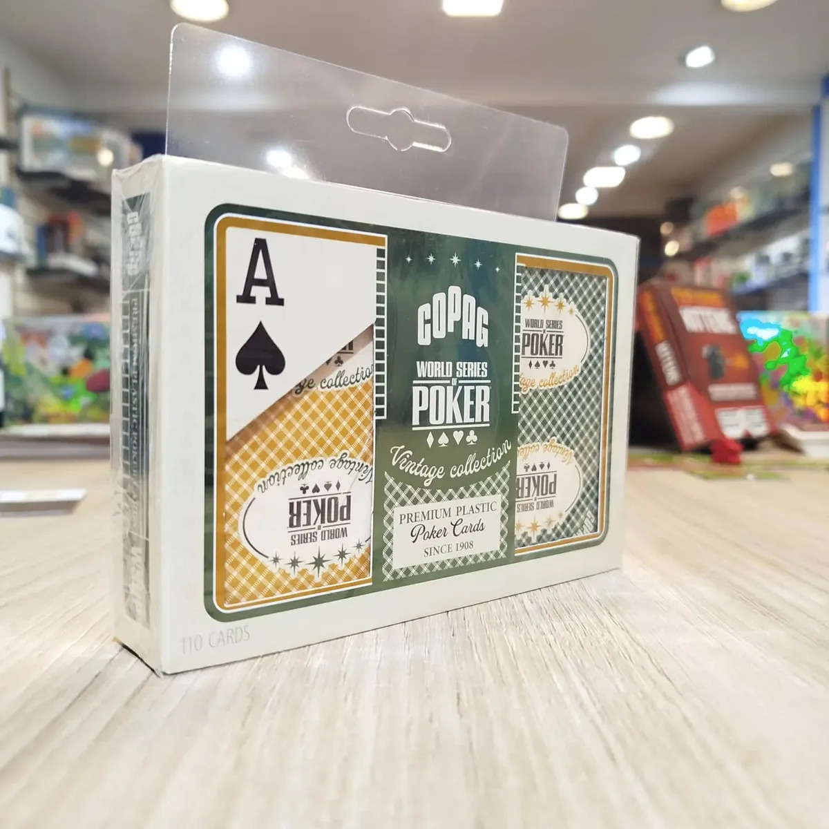 Juego Cartas Naipes De Poker Copag World Series Vintage X2 Amarillo/verde Poker