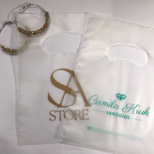Sacola Plástica Personalizada 16x22 (0,12) Promoção 100 Unid
