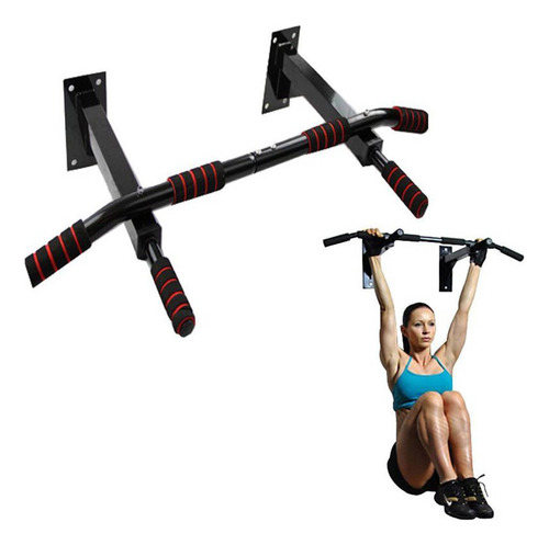 Barra Para Dominadas Reforzada P/ Pared Fitness + Tornillos