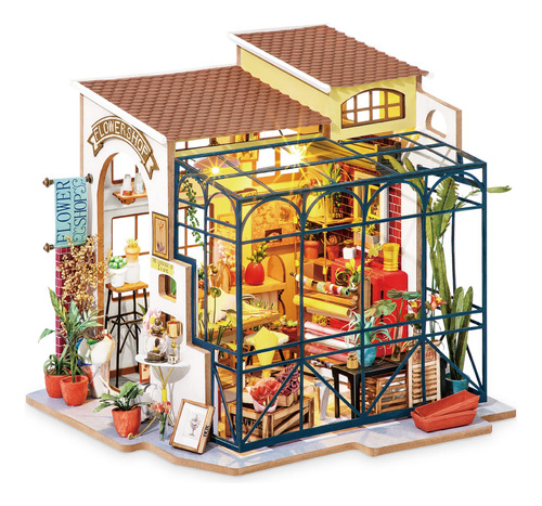 Casa De Muñecas Robotime Diy Dollhouse Kit Mini Casa Con Acc