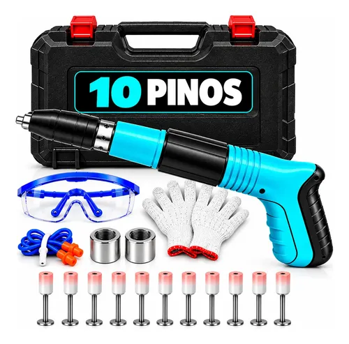 Pistola Finca Pino De Fixação Ação Direta + Acessórios