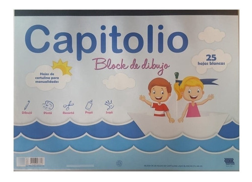 Block De Dibujo Tipo El Nene Nro 5 Capitolio Blanco