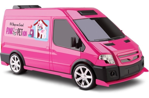 Van Pet Shop - Pink Pet Van C/ Cachorro E Gatinho - Omg Kids Cor Rosa