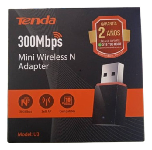 Mini Wireless N Adapter 300mbps Marca Tenda