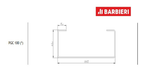 Perfil C Galvanizado Pgc 100 X 0,94 X6m Steel Frame Montante