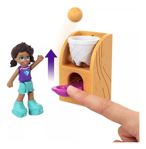 Muñecas Polly Pocket + Sala De Juegos Juegos Race & Rock