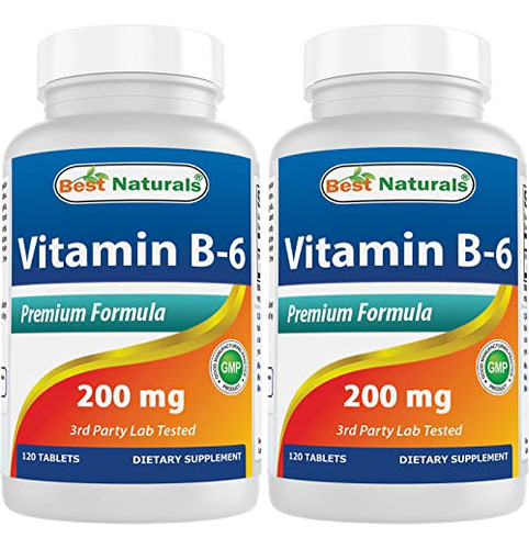 Mejores Naturales Vitamina B6 200mg Para Adultos, 120 Yh6pn