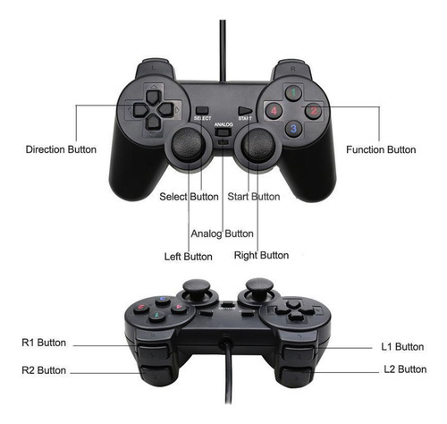Control Joystick Con Cable Usb Para Pc Notebook Mi-silver