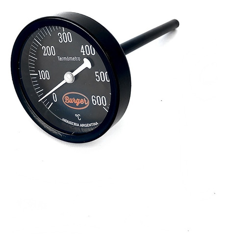 Imagen 1 de 5 de Reloj Pirometro Termometro Con Vaina Para Hornos Barro 20cm