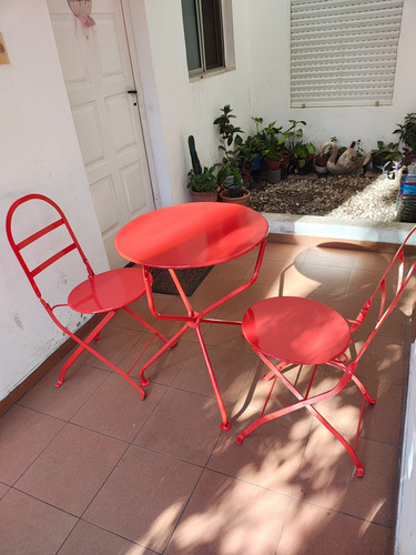 Silla Y Mesa Plegables Quilmes Para Jardín Y Negocio