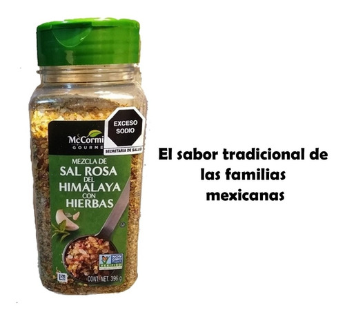 Sal Rosa Del Himalaya Gourmet Con Hierbas Mccormick 396g