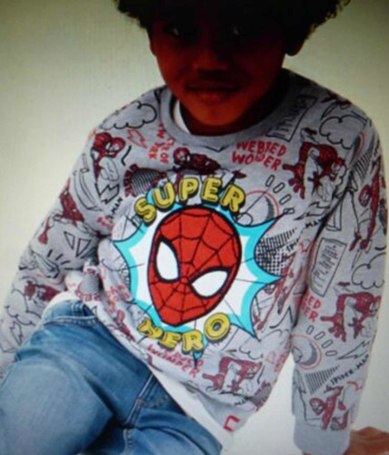 Spiderman Polo Manga Larga Marca M&s Talla 2-3