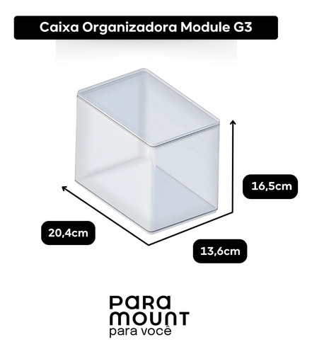 Organizador De Mesa Escritório Module G3 Acrílico Papelaria