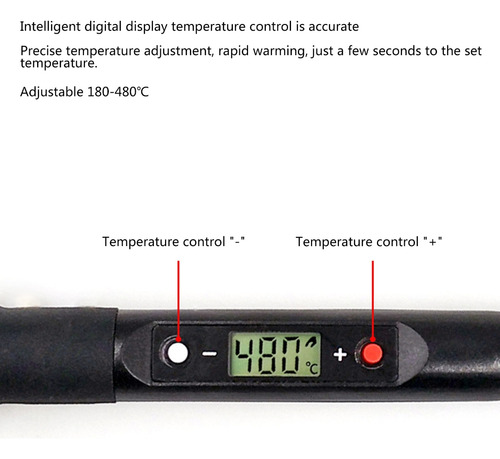 (r) Control De Temperatura Del Soldador Ajustable, Pantalla