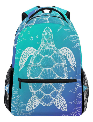 Mochila De Tortuga De Acuarela Marina Para Viaje, Universid.