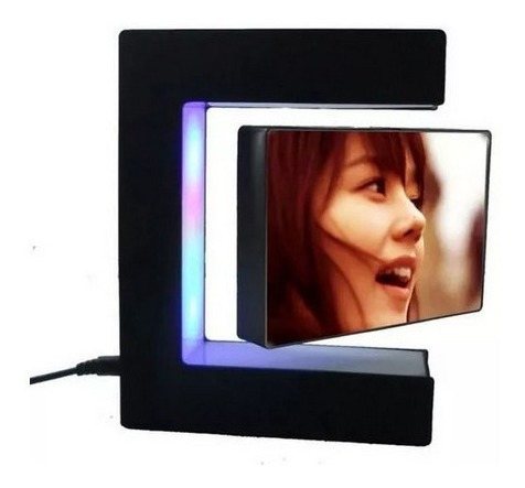 Porta Retrato Flutuante Magnético Com Led Pronta Entrega