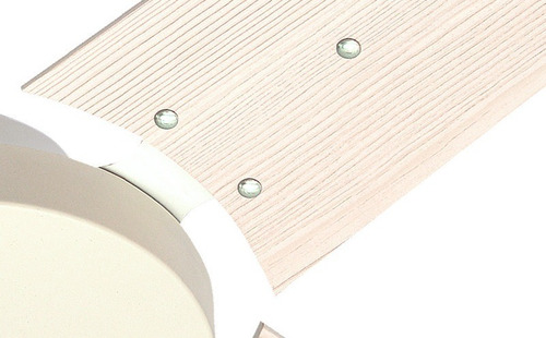 Imagen 2 de 6 de Ventilador Techo Madera Blanco Protalia Minimalista