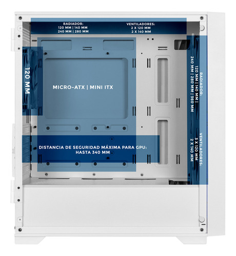 Gabinete Xtreme Sonic Hedgehog Micro Atx 4 Fan Usb-c Argb