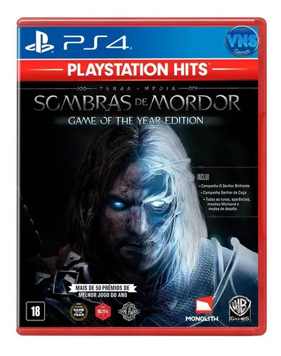 Terra Média Sombras da Guerra Definitive Edition - PS4 - Mídia
