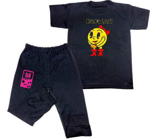 Pijama Fresca Pacman Rosa