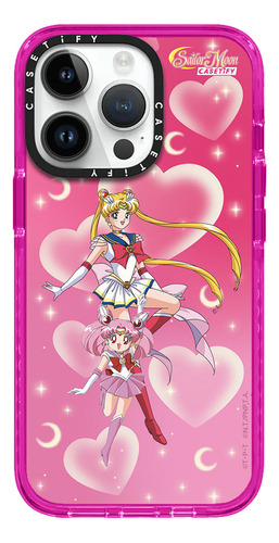 Case iPhone 14 Sailor Moon & Chibi Moon Fucsia