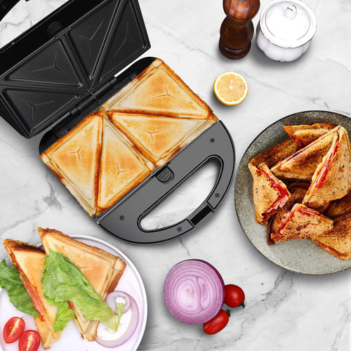 Aigostar Sandwich Maker 3 En 1 Grill Panini Waffle 750w