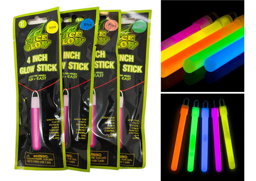 Sticks Palitos Quimicos Glow Neon Luminosos X 10 Unidades