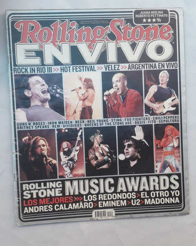 Revista Antigua * Rolling Stone * N° 35 Tapa Especial Shows