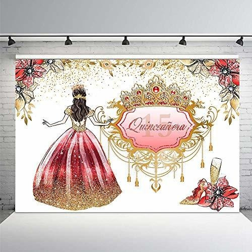 Quinceañera 15th Birthday Backdrop For Girl 7x5ft Mexi... 