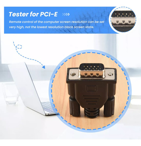 Adaptador De Pantalla Vga Male Dummy Plug Edid Headless Emul