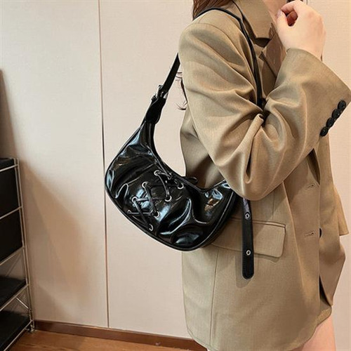Bolso Hombro En Forma Media Luna Para Mujer, Bolso