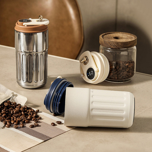 Taza De Viaje De 450 Ml Con Tapa A Prueba De Fugas Y Indicad
