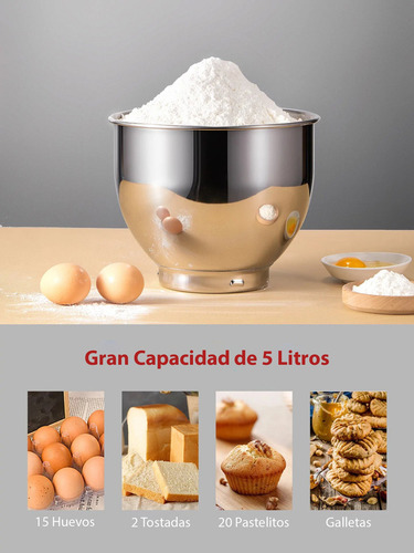 Batidora de pedestal Aicok MK37 plateada 110 V