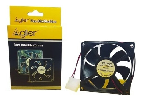 Fan Cooler Para Case 80 X 80 X25mm Agiler Agi-8025