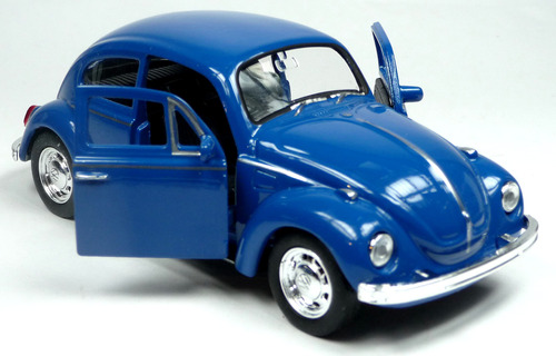 Azul 1967 Classic Die Cast Volkwagen Beetle Toy Con Accin De