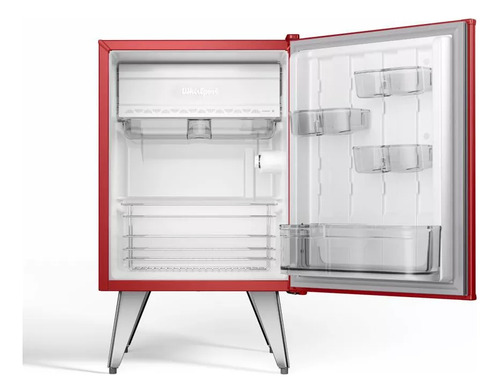 Heladera Compacta Whirlpool Retro Roja 76 Lts