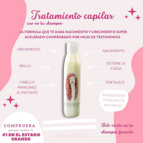 Tratamiento Capilar Melena De León P/shampoo Crecimiento