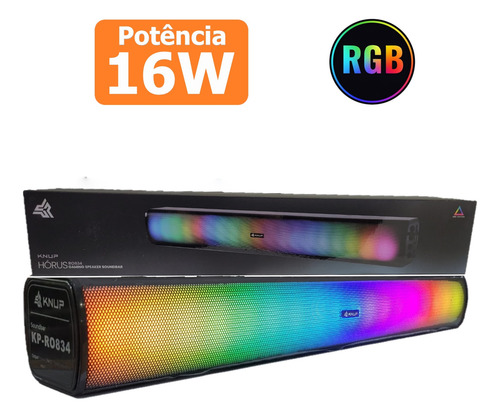 Caixa De Som Led Bluetooth Soundbar Fm Home Theater Barra Tv