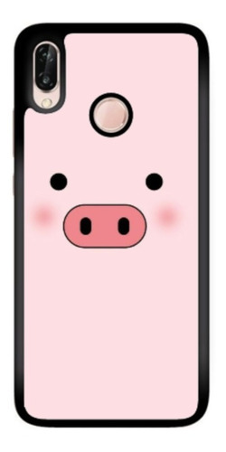 Funda Protector Para Huawei Cerdito Rosa Nariz Diseño Basico