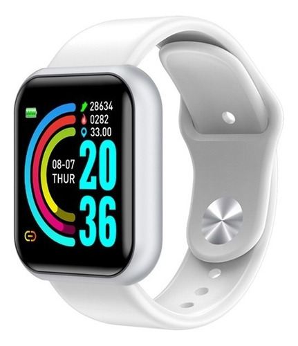 Relógio Smartwatch Android Ios Inteligente D20 Bluetooth Caixa Branco
