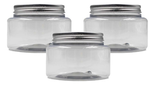 Tarro Pomadera 250 Ml Tapa Aluminio Metalica Crema X 15 Pzs