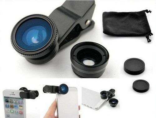 Kit De Lentes Universal Macro Fisheye Wide Celular Samsung